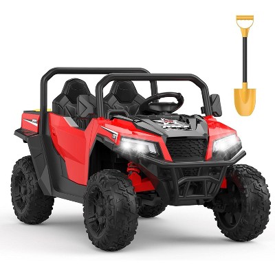 24V Ride On Car with Remote Control, Electric Dump Bed and Extra Shovel