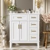 INFURNIC Vanity Tables, Elegant and Functional Bathroom Cabinet with Ceramic Sink for Organized Storage Solutions, White, 18"*30"*34" - 2 of 4