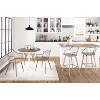 Sapphtopaz Round Dining Table Kitchen Table Industrial Dining Table in Antique Metal and Wood for Dining Room, Small Spaces - 4 of 4