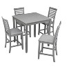 NicBex Dining Room Table Set for 4 Morden Square Dining Table with MDF Tabletop, 4 X-Shaped Backrest Chairs for Dining Room - 4 of 4