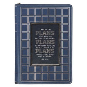 Journal Classic Zip Blue Grad Plans Jer. 29:11 - (Leather Bound) - 1 of 1