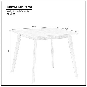 Okak Square Wooden Dining Table for 4 Kitchen Table Dining Table for Dining Room, Restaurant, Living Room - 1 of 4
