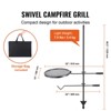 VEVOR Swivel Campfire Grill, Fire Pit Grill Grate over Fire Pits, Heavy Duty Steel Grill Grates, 360° Adjustable Open Fire Cooking Equipment, Black - 3 of 4