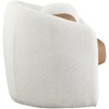 Meridian Furniture,Acadia Vegan Leather / Boucle Fabric Accent Chair - 3 of 4