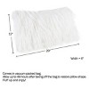 12x20-Inch Plush Lumbar Pillow - Luxury Accent Pillow Insert and Shag Glam Cover Set for Bedroom or Living Room by Lavish Home (White) - 2 of 4