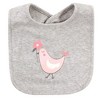 Hudson Baby Infant Girl Cotton Bibs, Sweet Bunny, One Size - 4 of 4