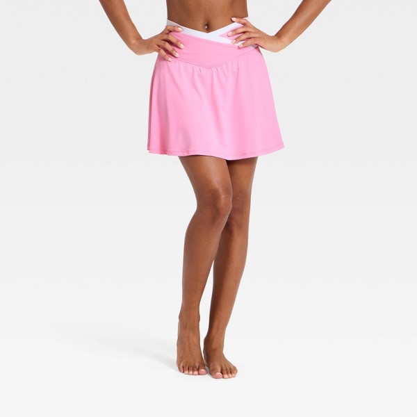 Falda short de cintura cruzada media suave para mujer 14.5" - All In Motion™ 8