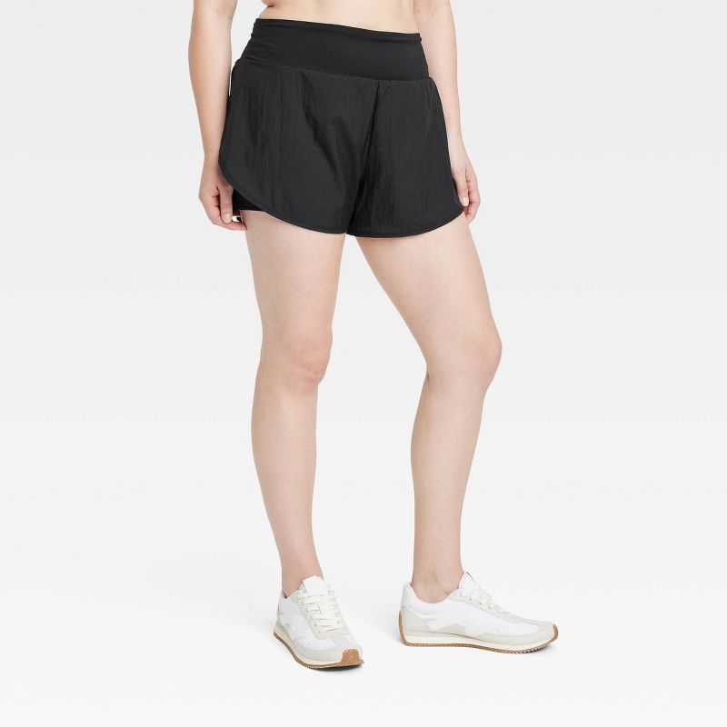 Women's Woven High-Rise 2-in-1 Run Shorts 3" - All In Motion™, 3 of 7