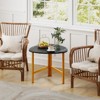 Tangkula 2PCS Triangle Coffee Table w/Metal Legs Industrial Center Table for Living Room - 3 of 4