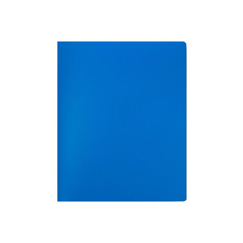 JAM Paper Heavy Duty Plastic Multi-Pocket Folders 6 Pocket Organizer Blue 2/Pack (24052418) 389MP6BU, 3 of 4