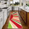 Colorful Machine Washable Area Rug, Non-Slip Indoor Carpet for Living Room, Bedroom, Modern Minimalist Front Door Mat with Sun Accent Design. - 3 of 4