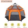 Kids Play Tent Pop Up Portable Hexagon Playhouse for Backyard Patio Indoor Outdoor Breathable Tent House - 4 of 4