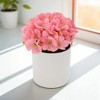 Unique Bargains Artificial Plants Hydrangea in Plastic Plastic 2.95"x2.95"x5.91" 1 Pcs - 2 of 4