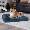 FurHaven Plush & Almond Print Memory Top Deluxe L-Chaise Pet Bed for Dogs & Cats - 3 of 3