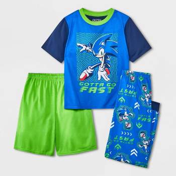 Boys' Sonic the Hedgehog 3pc Pajama Set - Blue