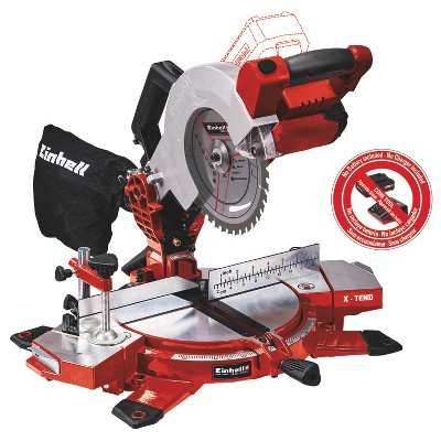 Einhell TE-MS Power X-Change 18-Volt Cordless 8.5-Inch 3,000-RPM Compound Single-Bevel Miter Saw, Tool Only (Battery + Charger Not Included)