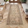Area Rugs for Living Room Bedroom, Large Washable Rug, Vintage Floral Boho Non Slip & Low Pile Carpet Indoor Dining Room and Kids Room - 2 of 4