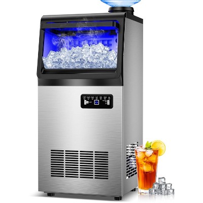 Hooure 15 inch Wide Commercial Ice Maker Machine, 110LBS/24H with 35LBS Storage Bin