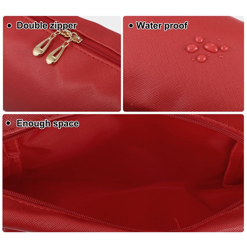 Unique Bargains PU Leather Waterproof Makeup Bag Cosmetic Case Makeup Bag for Women S Size 1 Pc, 3 of 7
