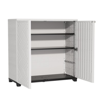 Yardgrace Weather Resistant 75Gal Storage Cabinet with Adjustable Shelves