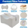 5 Star Super Deals Orthopedic Memory Foam Knee Pillow w/ Leg Strap - Leg Support Wedge, Lumbar & Spine Alignment for Side Sleepers & Pain Relief - 2 of 4
