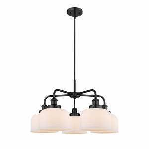 Bell - 5 Light Stem Hung Chandelier In Art Deco Style-14.75 Inches Tall and 26 Inches Wide - 1 of 1