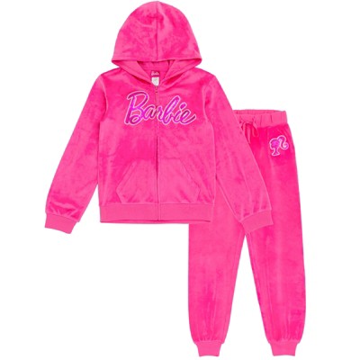 Barbie Velour Matching Family Zip Up Hoodie Pants Outfit Set