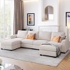 Large Sectional Couch U Shaped Sofa  4 Seats Sofa With Removable 2 Ottomans,High Density Sponge Cushion,Convertible To A Lounge Chair-Cuddlewood - 2 of 4