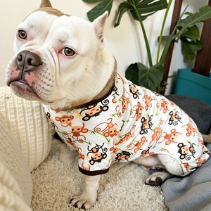 Paaaawaters Dog Jumpsuit Cute Cartoon Animal Print Velvet Puppy Warm Clothes - 1 of 4