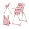 GustoWave Baby High Chair, Foldable Feeding Chair for Babies & Toddlers, Adjustable Height/Backrest/Footrest, Removable Tray, Fast Folding - 2 of 4