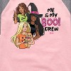 Girls' - Barbie - Me And My Boo Crew Shirt Tail Raglan Graphic T-shirt - 2 of 4