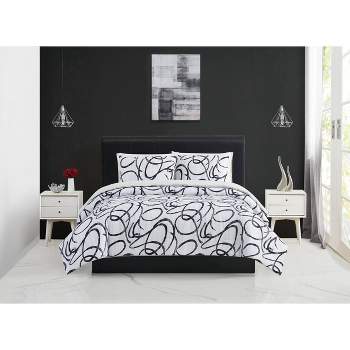 Christian Siriano NY Mimic Comforter Set Black/White