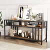 Industrial TV Stand, 3-Tier TV Media Console Table with Open Shelves & Quadruple-Tube Support, Entertainment Center for Living Room Apartment - 2 of 4