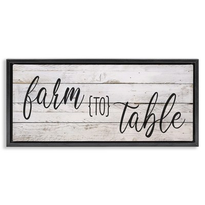 Stupell Industries Planked Style Farm to Table, 25" x 11"