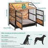 31'' Wooden Dog Crate Furniture with Storage,Indoor Dog Kennel with Pull Out Tray And Raised Base,for Medium AndLarge Dogs–LAOTIES - 3 of 4
