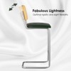 Bencmate Dining Chairs Counter Height Bar Stools Set of 2, Upholstered PU Leather Barstools, 30 inch, Green, 17.7"*17.5"*26" - 4 of 4