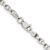 Black Bow Jewelry 3.5mm, Sterling Silver Solid Diamond Cut Rolo Chain Bracelet - image 2 of 4