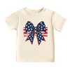The Juniper Shop Coquette Patriotic Bow Toddler Short Sleeve Tee - 2 of 4