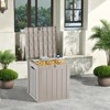 Naysaye Deck Boxes, 45 Gal Outdoor Storage Deck Box, Small Patio Storage Bin for Garden Tools, Black & Brown, 30.75"*17.13"*21.85" - 2 of 4
