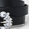Women's Gemstone Skinny Belt - A New Day™ Black - 3 of 4