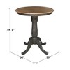 International Concepts 30" Round Top Pedestal Table - 35.1"H - 4 of 4