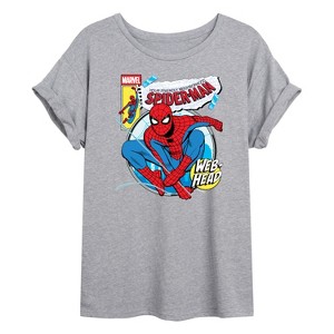 Women's - Marvel - Friendly Neighborhood Spider-Man Comic Book Cover Oversized Graphic T-Shirt - 1 of 4