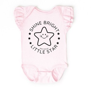 The Juniper Shop Mini Smiley Shine Bright Little Star Flutter Sleeve Bodysuit - 1 of 4