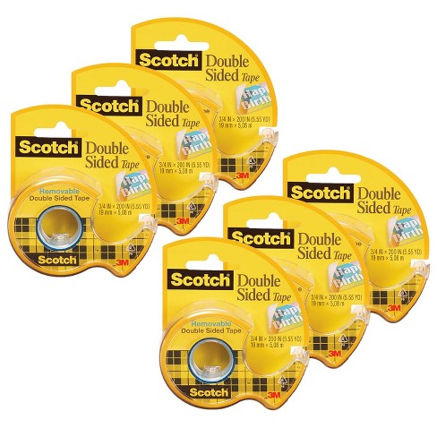 Scotch® Removable Double Sided Tape 238, 3/4 in x 200 in (19 mm x 5.08 m) -  Masterworks Online