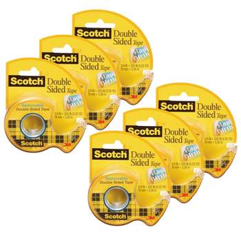 Scotch® Removable Double Sided Tape, 3/4" x 200", 6 Rolls