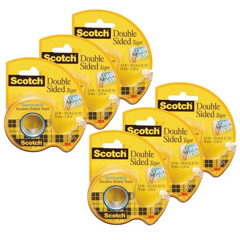 Scotch® Removable Double Sided Tape, 3/4 x 200, 6 Rolls