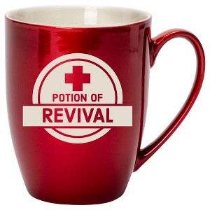 100 North Magic Potion 10 Ounce Cardinal Red Metallic Finish, Comfortably Fits Your Hands, New Bone China Coffee Tea Cup Mug, Potion of Revival - 1 of 1