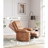 Oversized 27" Recliner Chairs with Heat and Massage - 360° Swivel Lazy Recliner Chair for Adults- Manual Rocking Chair with Cup Holder - 4 of 4