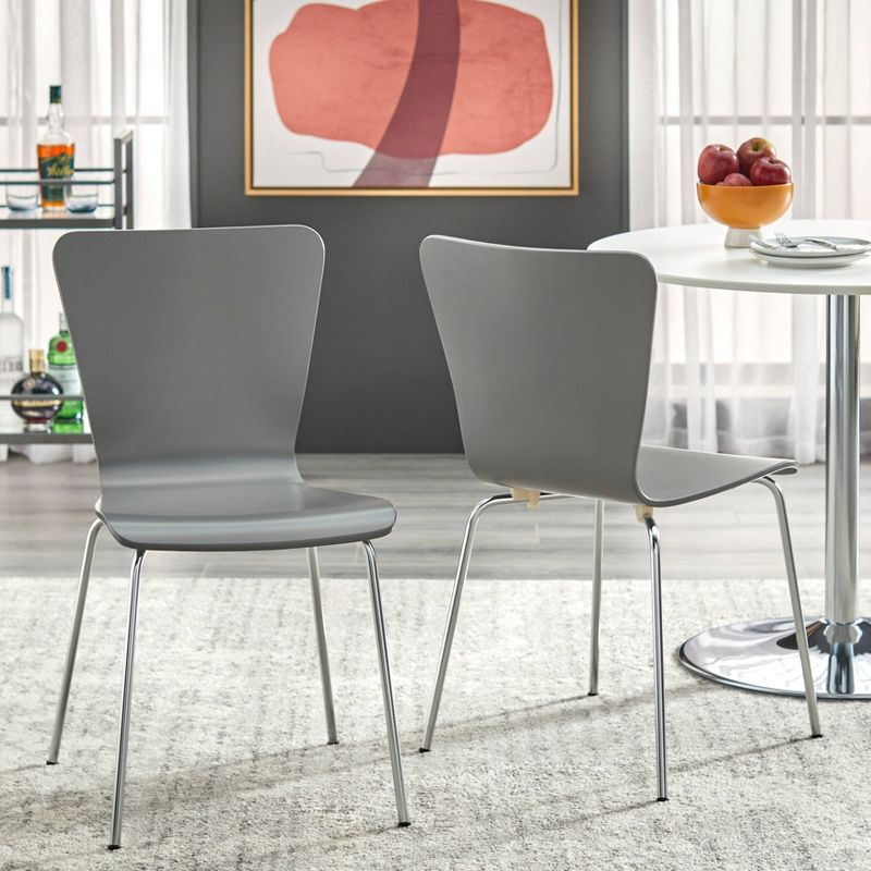 Set of 2 Pisa Modern Bentwood Dining Chairs - Buylateral, 3 of 6