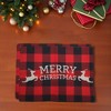 Unique Bargains Christmas Place Mats Flax Red Black Khaki 13"x17.7" 2 Pcs - 2 of 4